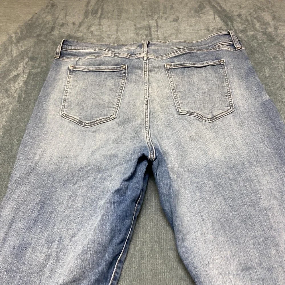Banana Republic Jeans Mens 35x20 Blue Denim Cotton Stretch High Rise Skinny Leg